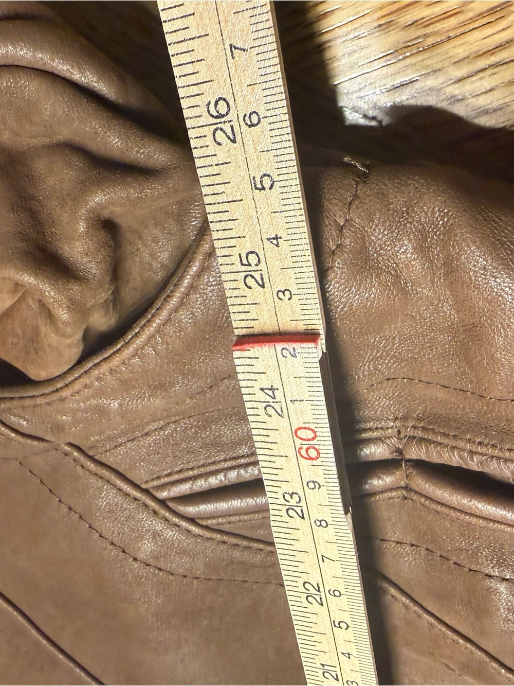 Men's Brown Leather Bomber Jacket - Rugged Quilted Panel Design - Picture 12 of 15